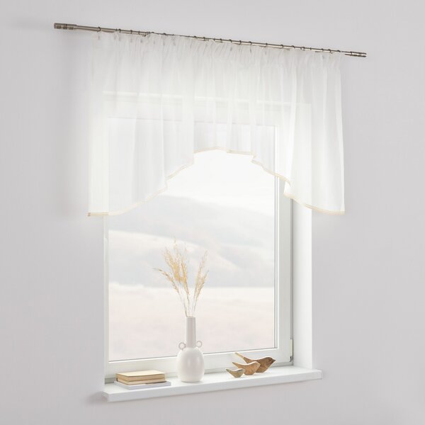 Lily white arched pelmet