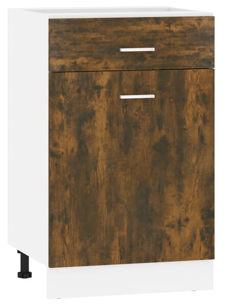 Drawer Bottom Cabinet Smoked Oak 50x46x81,5 cm Engineered Wood