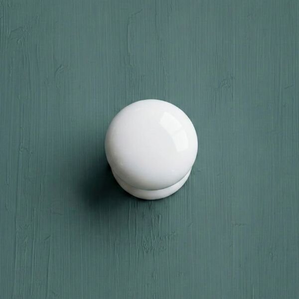 White Ceramic Cabinet Knob