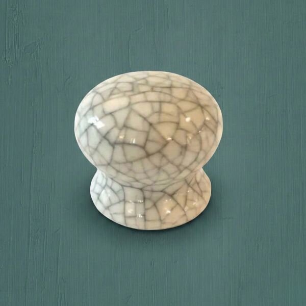 Cream Crackle - Ceramic Cabinet Knobs