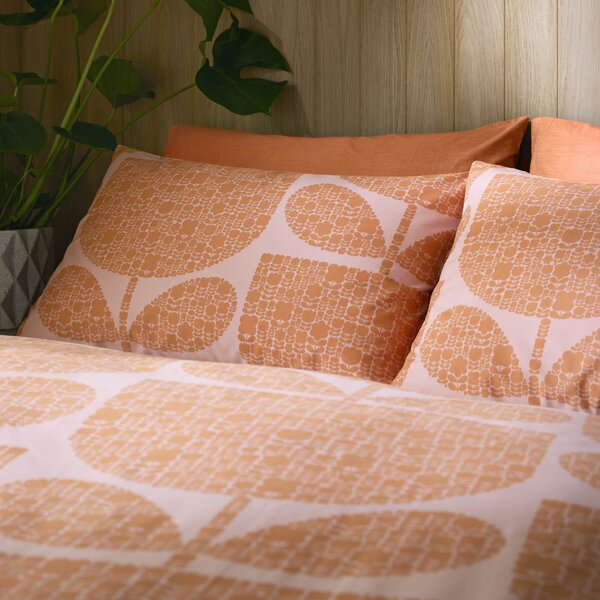 Orla Kiely Block Garden Pillowcase Housewife Orange Sorbet