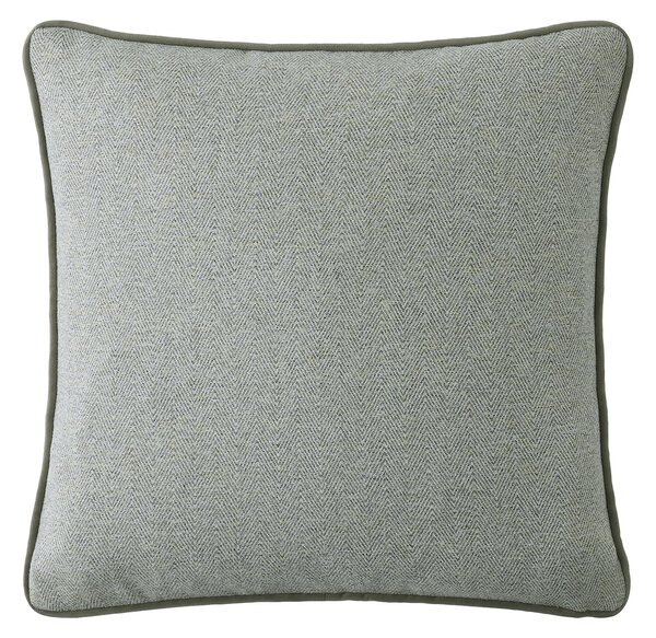 Laura Ashley Milbourne Herringbone 45cmx45cm Filled Cushion Grey Sage