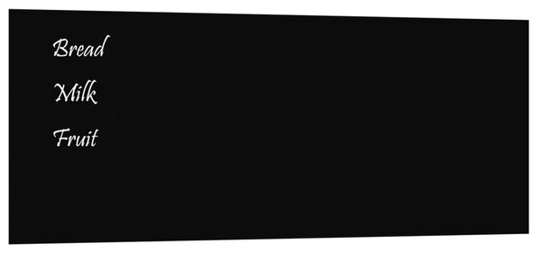 Wall-mounted Magnetic Board Black 100x40 cm Tempered Glass