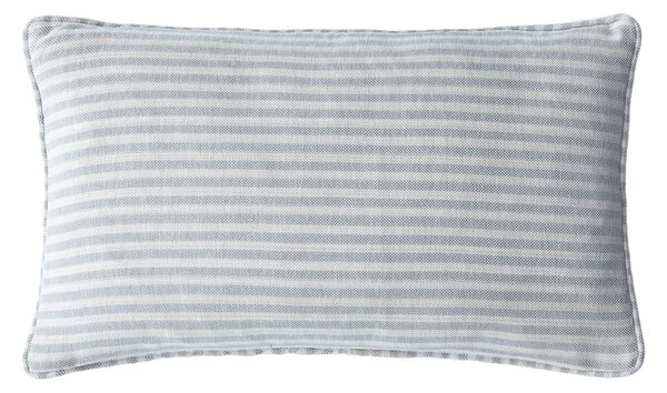 Laura Ashley Cornish Chenille Stripe 30cmx50cm Filled Cushion Slate Blue