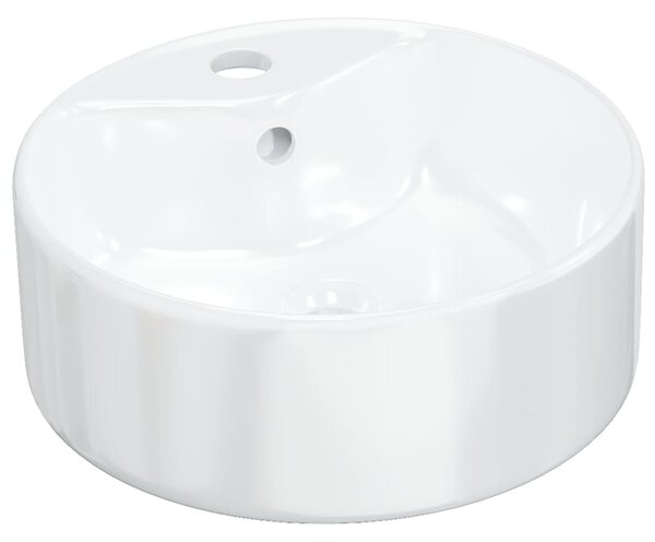 Wash Basin White 40x14.5 cm Ceramic Round