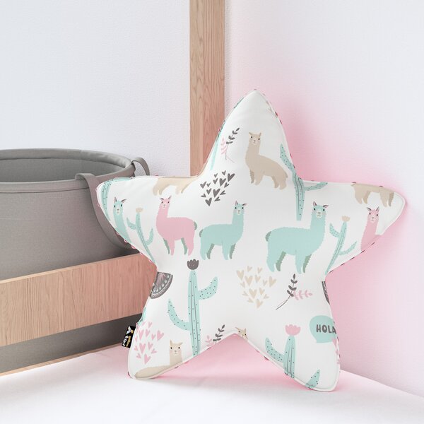 Lucky Star pillow with minky