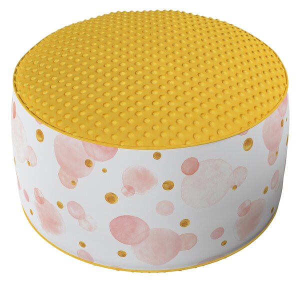 Two-coloured Coli pouf with Minky