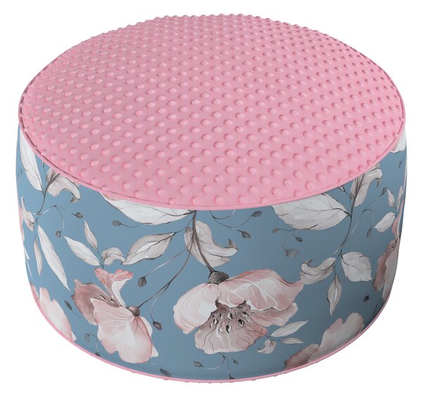 Two-coloured Coli pouf with Minky