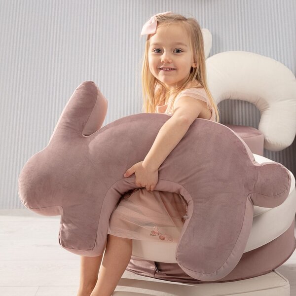 Velvet Bunny rose nursing pillow