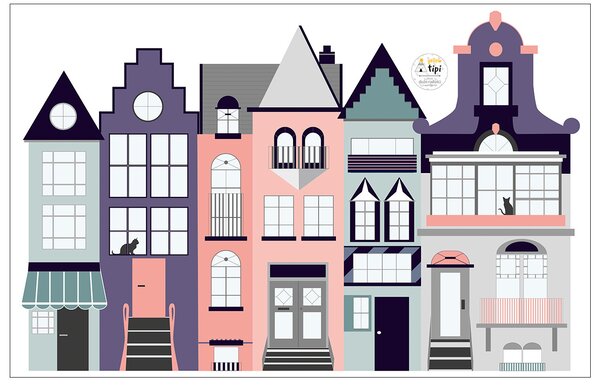 Houses I sticker