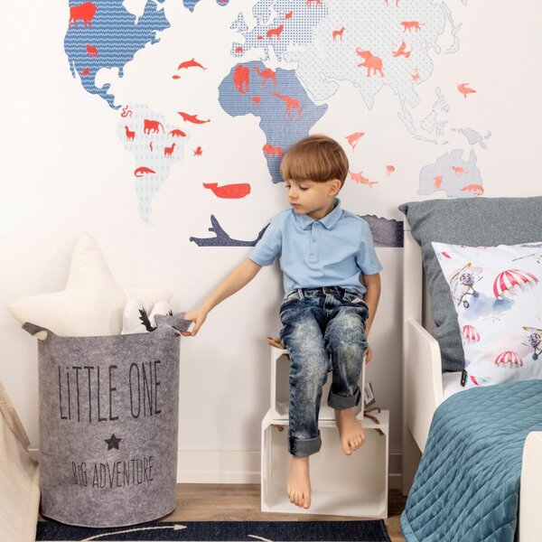 World Map blue sticker