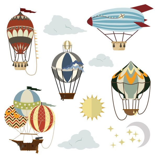 Travel Balloons sticker set