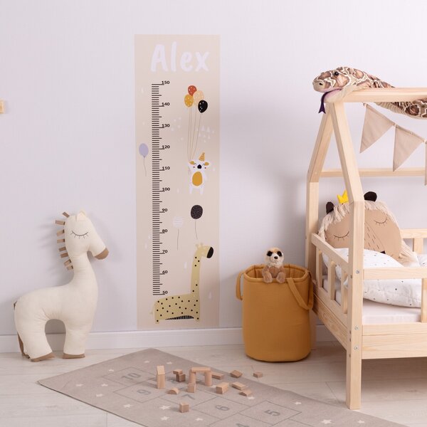 Personalized measuring tape Zoo Party beige