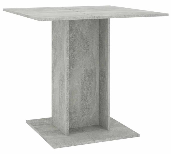 Dining Table Concrete Grey 80x80x75 cm Engineered Wood