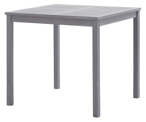 Garden Table Grey 80x80x74 cm Solid Acacia Wood