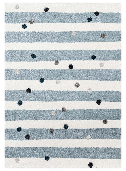 Stripes and Dots blue rug 160x230cm