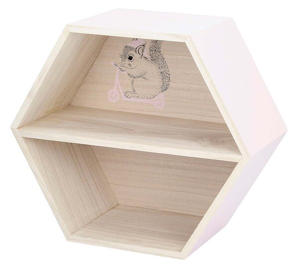 Hexagon pink shelf 26cm