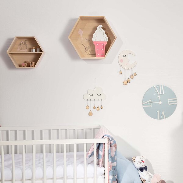 Hexagon pink shelf 36cm