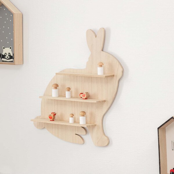 Wooden Rabbit shelf