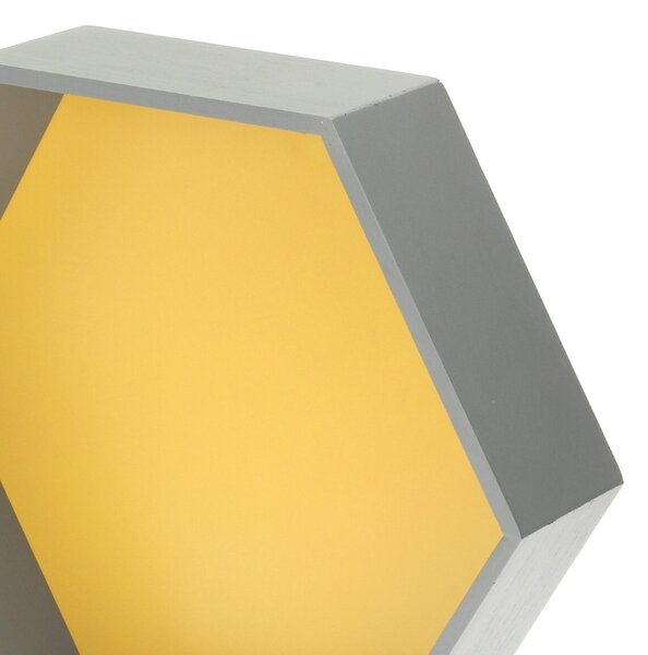 Honeycomb shelf yellow 45x35x15cm