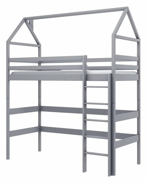 Goleta Wooden Bunk Bed Without Mattress And Ladder In Grey
