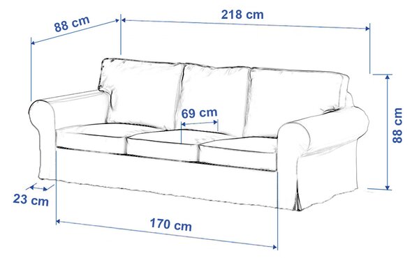 Ektorp 3-seater sofa bed cover (for model on sale in Ikea since 2013)