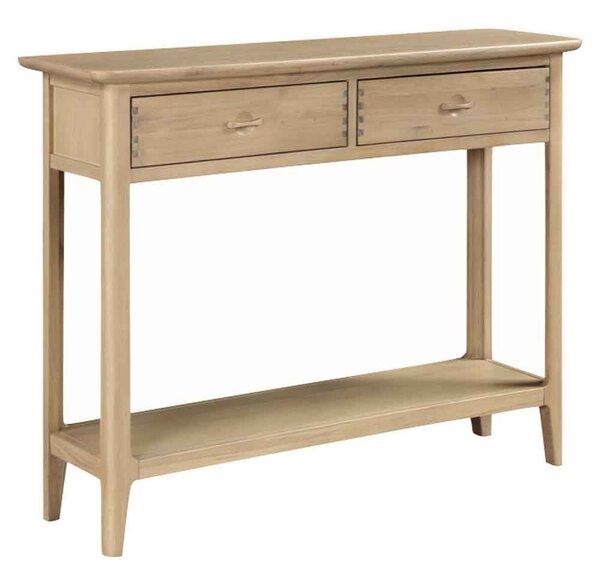 Petaluma Wooden Console Table With 2 Drawers - Oak