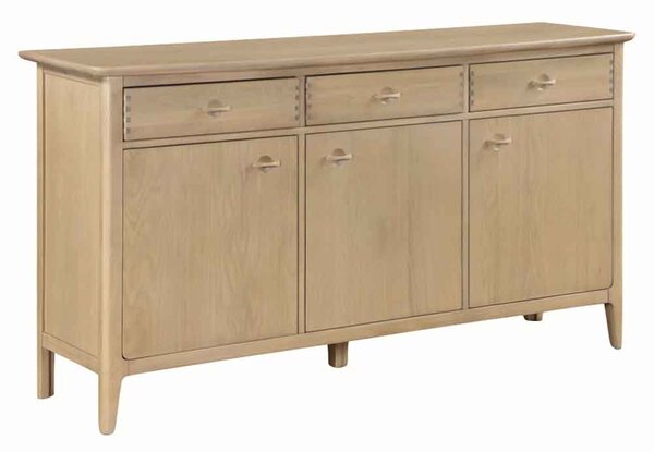 Petaluma Wooden Sideboard With 3 Doors 3 Drawers - Oak