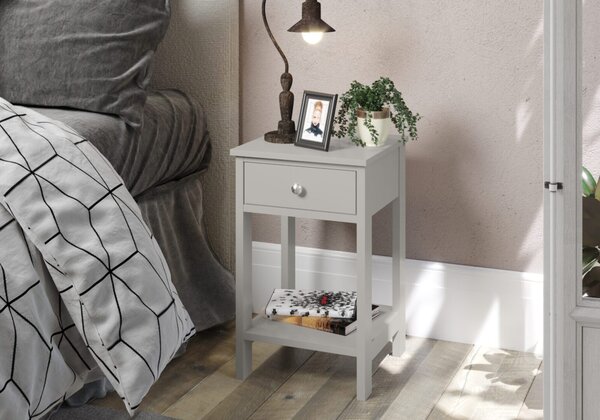Arsisan Grey Shaker, 1 Drawer Petite Bedside Cabinet
