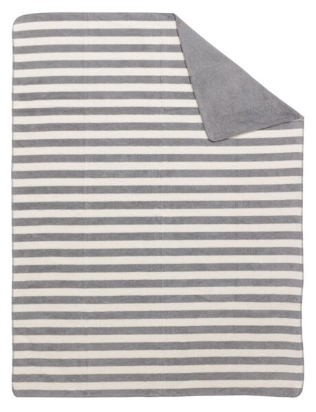 Cotton Cloud Blanket - Grey & White Stripes 150x200cm