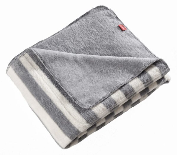 Cotton Cloud Blanket - Grey & White Stripes 150x200cm