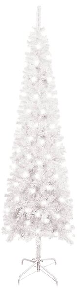 Slim Christmas Tree with LEDs White 120 cm