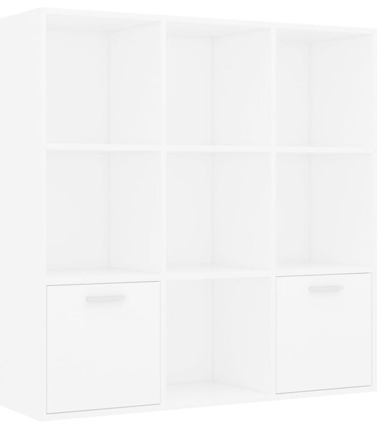 Book Cabinet White 98x30x98 cm Engineered Wood