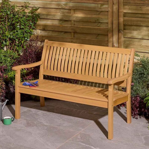 Serenity Garden Wooden 2 Seater Bench In Natural