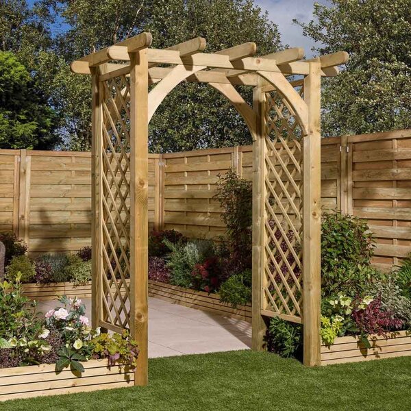 Sculpta Garden Wooden Arch In Natural