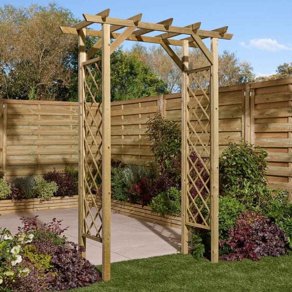 Sandiacre Garden Wooden Arch In Natural