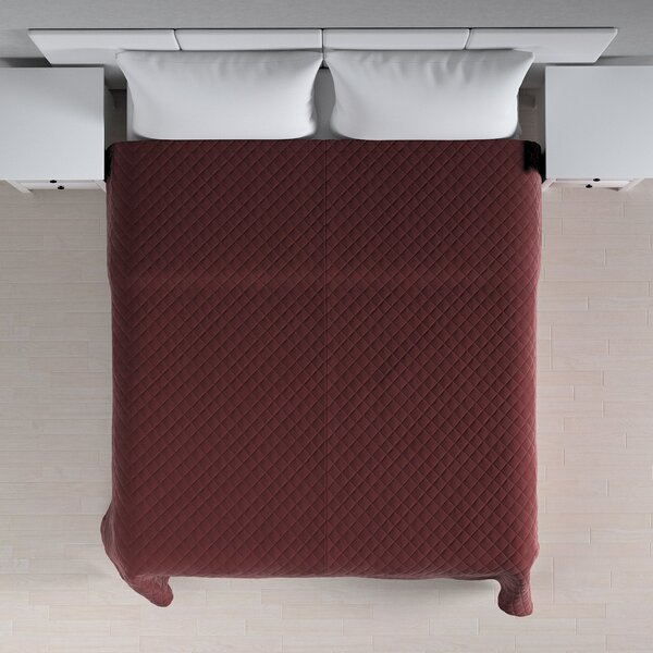 Velvet diamond quilted throw