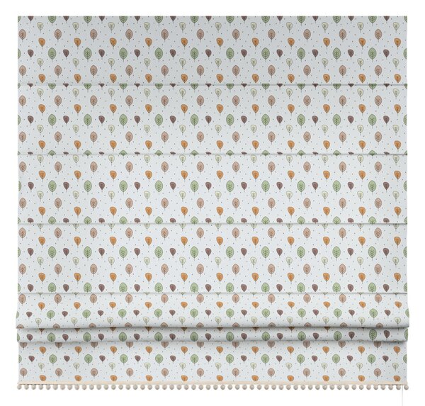 Roman blind with pompoms