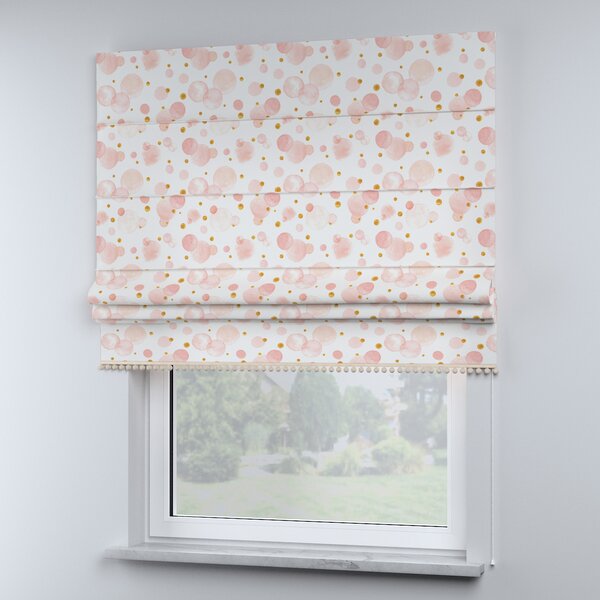 Roman blind with pompoms