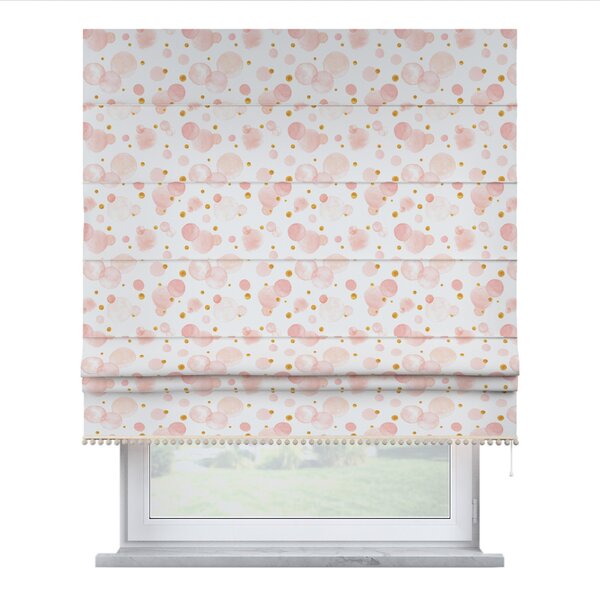 Roman blind with pompoms