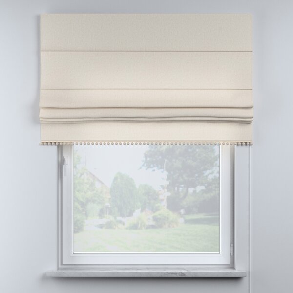 Roman blind with pompoms