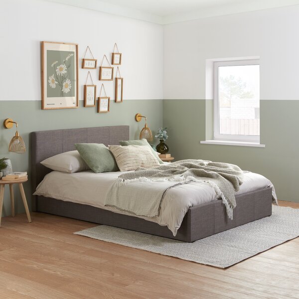 Berlin Upholstered Ottoman Bed Frame Grey