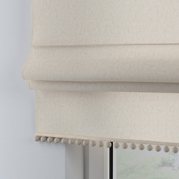 Roman blind with pompoms