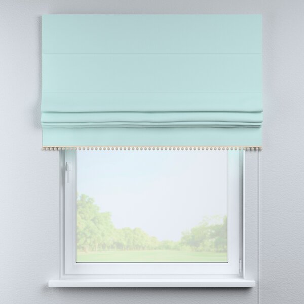 Roman blind with pompoms