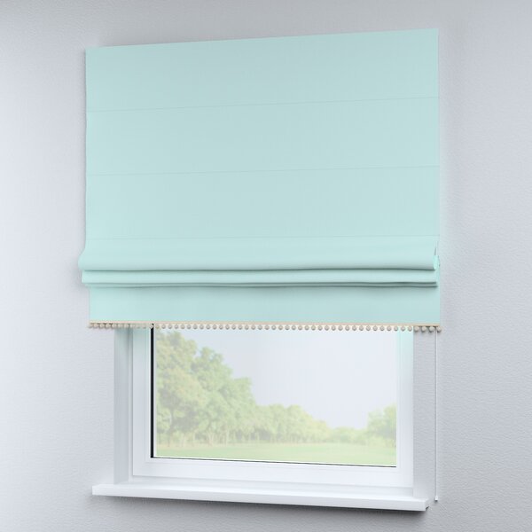 Roman blind with pompoms