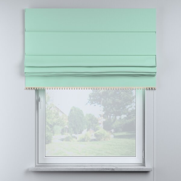 Roman blind with pompoms