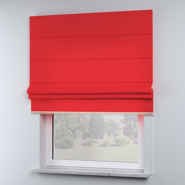 Roman blind with pompoms