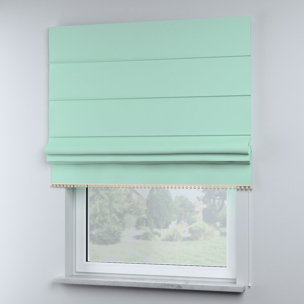 Roman blind with pompoms