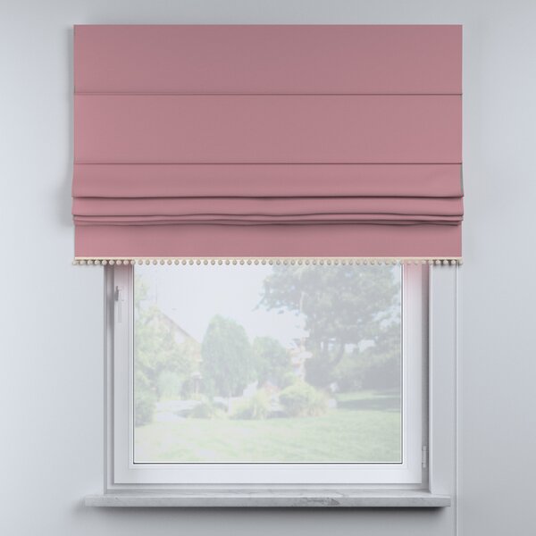 Roman blind with pompoms