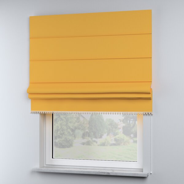 Roman blind with pompoms